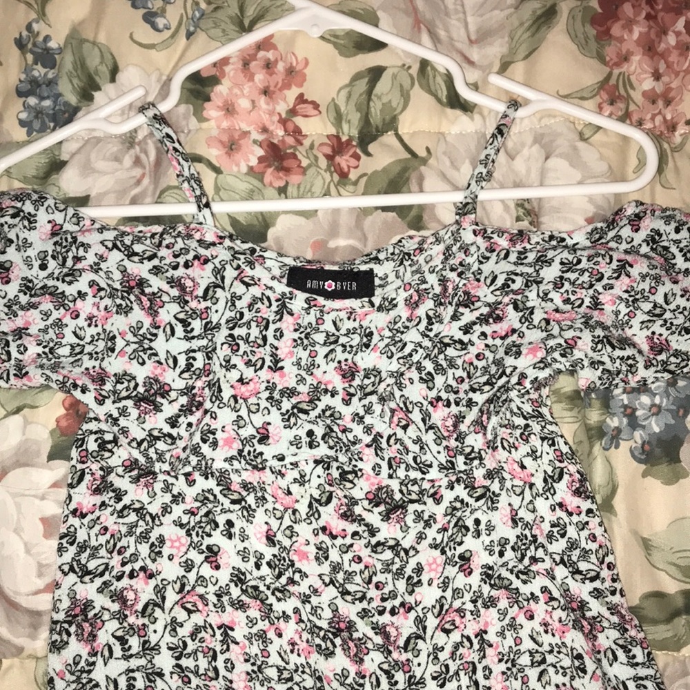 Cool shoulder floral top